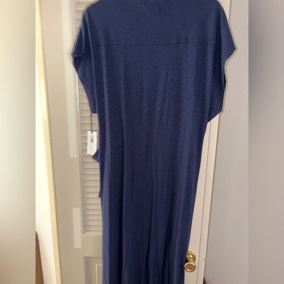 Apiece Apart Navy Blue Maxi Tie Waist Dress Size 2XL NWT - Picture 4 of 4
